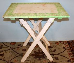  Painted Drafting Style Table 31" w., 23" dia., 34 1/2" h.