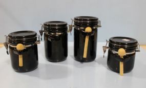  Home Collection Black Canister Set