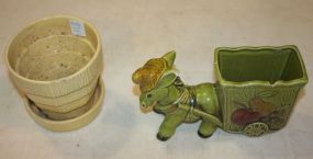  Two Flower Pots Donkey is damaged, pot damaged