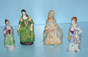  Four Various Porcelain Figurines 5" h.