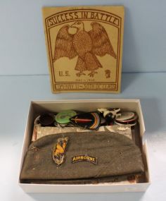  Company 11 - 30th OC Class Booklet, Airborne Cap, Pins