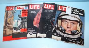  Five Vintage Magazines 1948 and 1962 (Life) Making of Brave Man- John Glenn