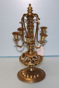  Six Arm Metal Candlestick 12"