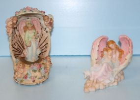  Two Resin Angel Figurines