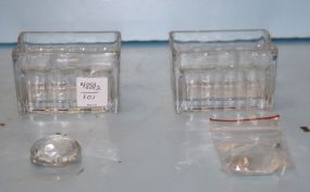  Two Glass Spoon Rests