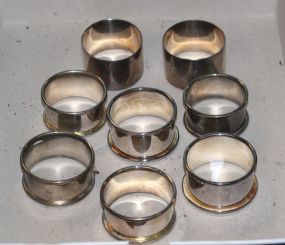  Six Matching Napkin Rings, Two Matching Napkin Rings