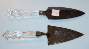  Crystal Handle Two Piece Serving Set