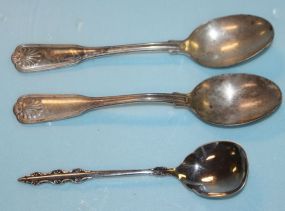  Three Silverplate Spoons