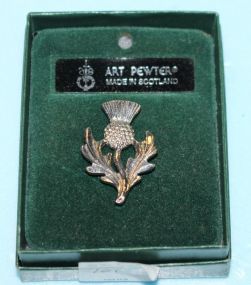  Art Pewter Scottish Pin