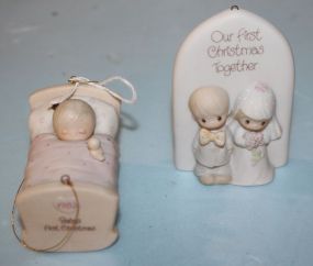  1983 Blessed Are the Pure in Heart Ornament, and Our First Christmas Together Ornament