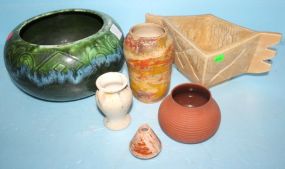  Various Pottery Vases, Some Cracked