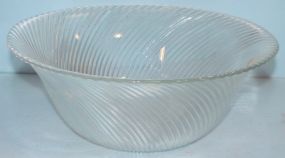  Swirl Glass Large Bowl 15" dia.