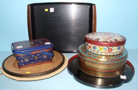  Several Tin Boxes, Serving Trays