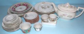  Porcelain Plates, Teapot, Cups