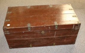  Wood Lift Top Trunk 31" w., 13" h., 16" d.