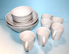  Fifteen Pieces of Crate and Barrel Dinnerware