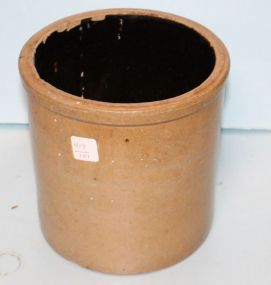  Antique Crock Jar 8" dia.