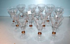  Twenty- Nine Glasses 8" h. ; 10" h.
