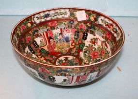  Oriental Hand painted Bowl 10"