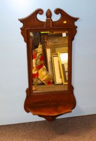  Plastic Chippendale Style Mirror with Shelf 18" w., 38" h.