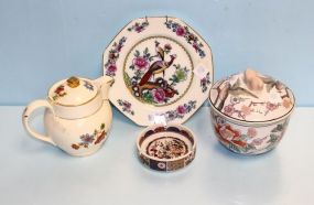  Oriental Plate, Ashtray, Teapot, and Covered Bowl