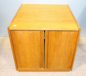  Oak Two Door Cabinet 24"w., 22"h., 25"d.