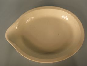 Unusual Wedgwood White Earthenware Deep Oval Platt