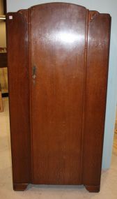 Oak Single Door Carved Wardrobe