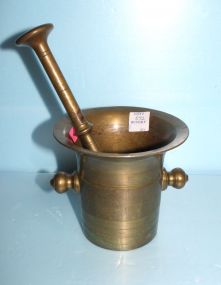 Brass Mortar and Pestle; 5 1/2" h.