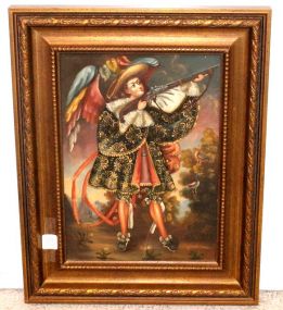 Oil on Canvas of Musketeer with Gun