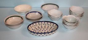 Porcelain Bowls & Casserole Dish