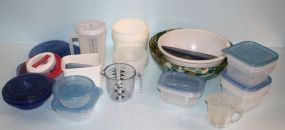 Plastic Containers & Large Salad Bowl