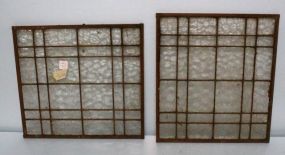 Two Square Windows & Metal Frames