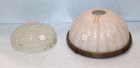 Two Milk Glass Shades