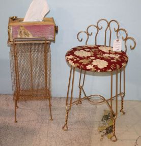 Dressing Stool & Stand with Kleenex Holder