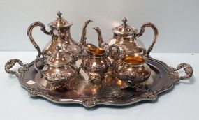 Six Piece Reed and Barton Silverplate Tea Set