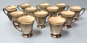 Sterling Demitasse with Lenox Liners 