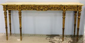 Karges Faux Marble Top Console