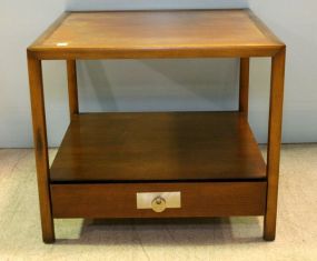 Square Baker Furniture Side Table with One Drawer