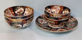 Oriental 10" Plate and 6 Bowls