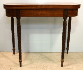 Mahogany Inlaid Game Table