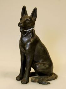 Cast Bronze German Shephard Figurine