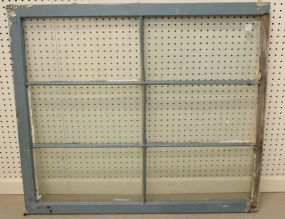 White and Blue Six Pane Window