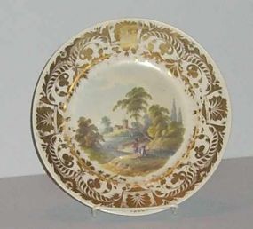 Derby Scene "Near Worcester" Plate