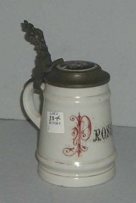 Hand painted stein with "Rosit" engraved on lid
