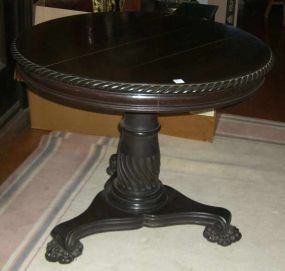 Round Mahogany Rope Twist Band Parlor Table