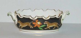 "Jaguar Jungle" double handle tureen