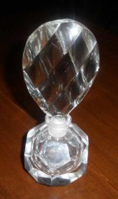 Golf ball cut perfume bottle with large flat stopper