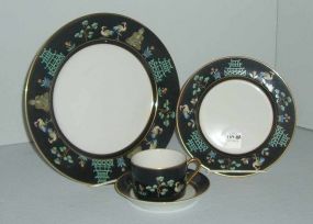 Fitz and Floyd China "Chinoiserie" Pattern 47 Pieces