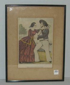 Currier & Ives Print of "The Sailor's Return"